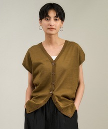 カーディガン リネンニットベスト2WAYカーディガン「ドライタッチ・洗える」 レディース｜ZOZOTOWN Yahoo!店