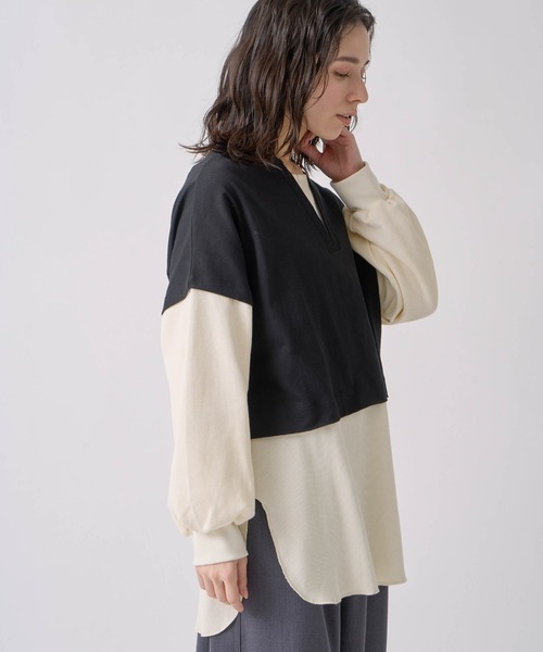 tシャツ 「KELEN / ケレン」コンビデザイントップス レディース