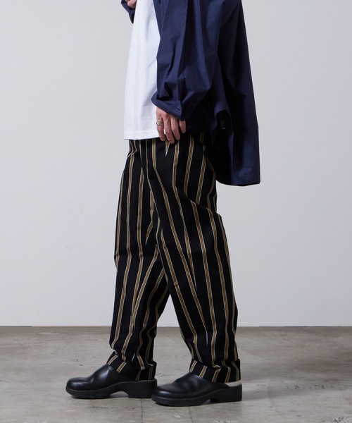 superNova.（スーパーノヴァ） パンツ Utility trouser-Tencel stripe