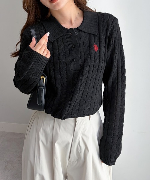 U.S. POLO ASSN.（ユーエスポロアッスン） ニット セーター ケーブル