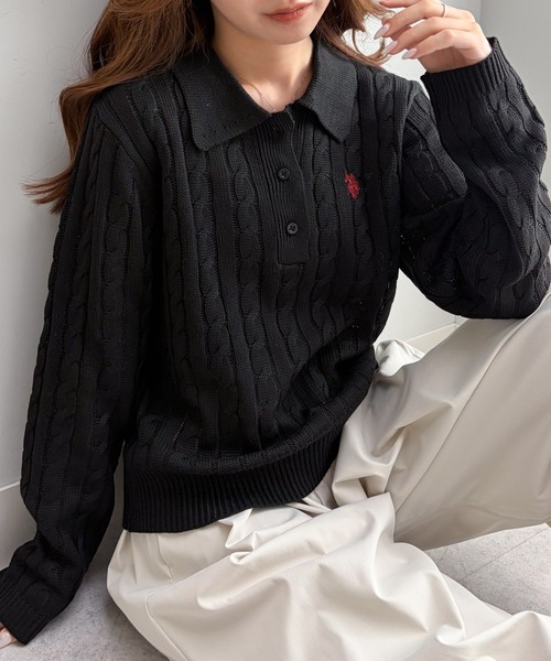 U.S. POLO ASSN.(ユーエスポロアッスン) ニット セーター ケーブル U.S. POLO ASSN.(ユーエスポロアッスン) ニット セーター ケーブル