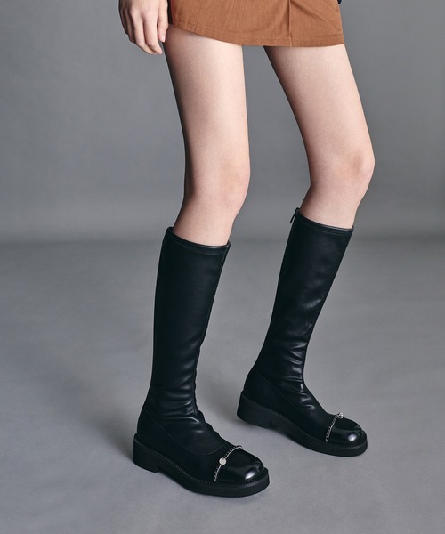靴 CHARLES & KEITH CHARLES ＆ KEITH（チャールズ&キース） ブーツ ブレイドチェーン