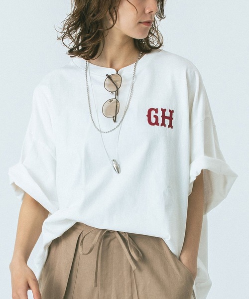 tシャツ (GENE HEAVENS)EMBROIDERY BIG TEE レディース