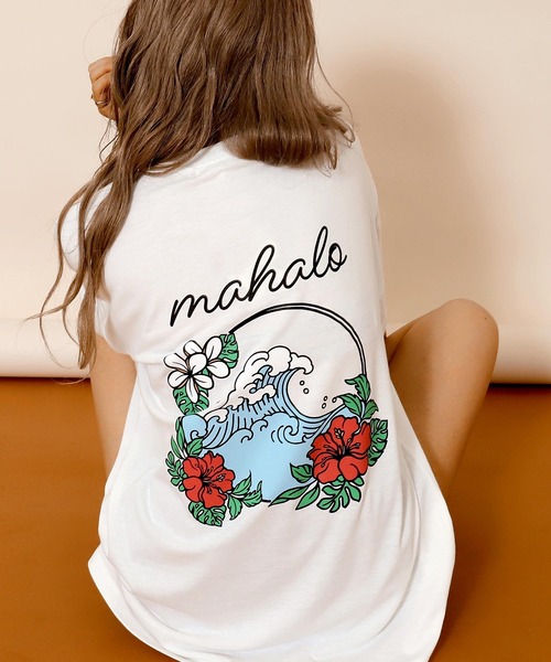 anap mimpi（アナップミンピ） tシャツ ハワイアン プリント オーバー