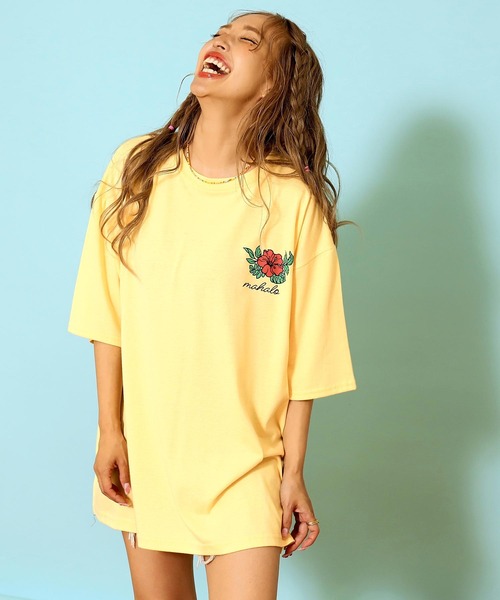 anap mimpi（アナップミンピ） tシャツ ハワイアン プリント オーバー
