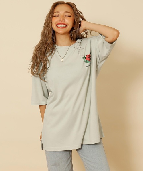 anap mimpi（アナップミンピ） tシャツ ハワイアン プリント オーバー