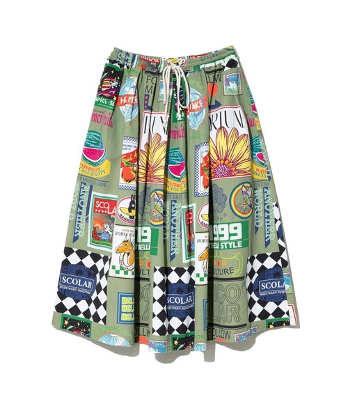 ScoLar スカート　Mサイズ新品 ScoLar スカート ScoLar/スカラー 総柄綿ツイルSK : ZOZOTOWN