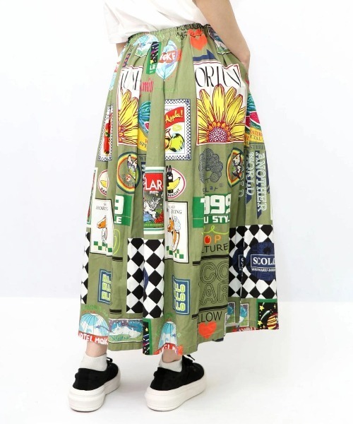 ScoLar スカート　Mサイズ新品 ScoLar スカート ScoLar/スカラー 総柄綿ツイルSK : ZOZOTOWN