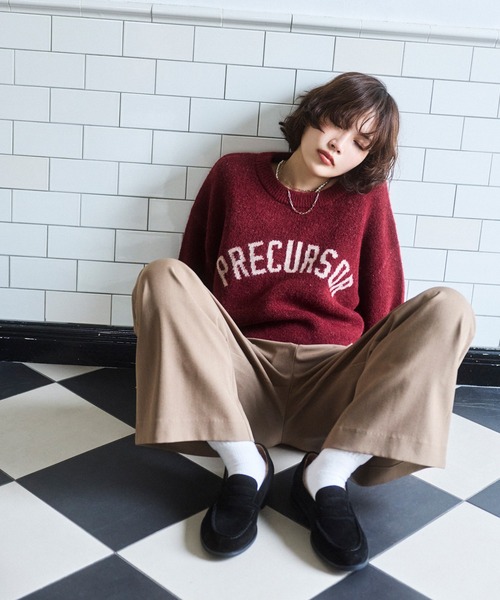 BAYFLOW（ベイフロー） パンツ ウエストリボンタックパンツ レディース
