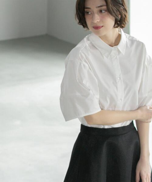 「OPAQUE.CLIP」 半袖シャツ 40 ホワイト レディース_画像4