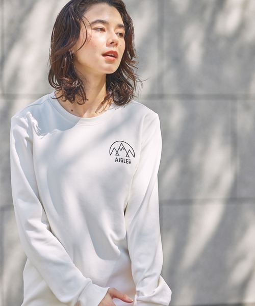 AIGLE（エーグル） tシャツ UVカット ワンポイントロゴ ロングスリーブ 