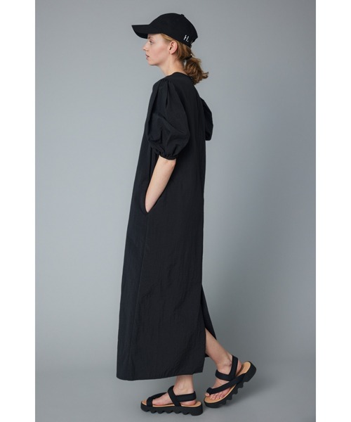 HaRIN.CYE Dimension dressブラック 半袖ロングワンピース HaRIN.CYE Dimension dressブラック 半袖ロングワンピース