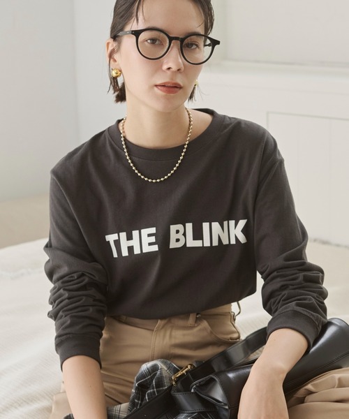 ロゴロンTシャツ ANGIE tシャツ フロッキープリントロゴロンT レディース : ZOZOTOWN