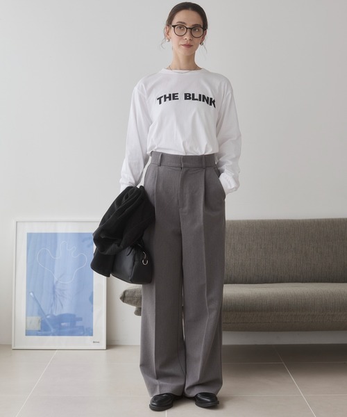 ANGIE tシャツ フロッキー ロゴ プリント ロンT レディース : ZOZOTOWN