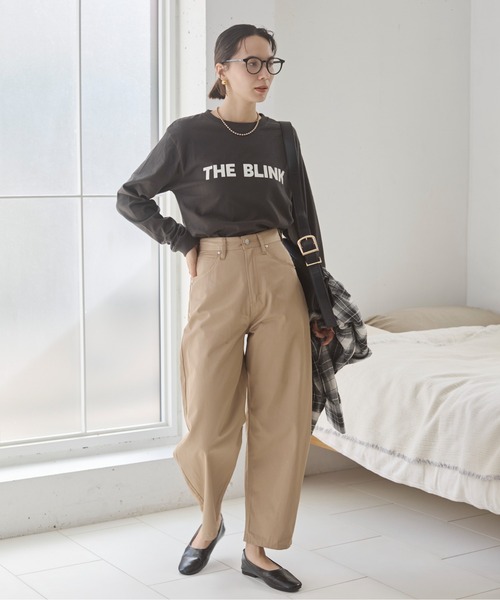 ANGIE tシャツ フロッキープリントロゴロンT レディース : ZOZOTOWN
