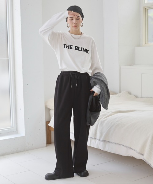ANGIE tシャツ フロッキー ロゴ プリント ロンT / 秋服 レディース