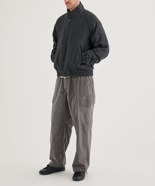ブルゾン アウター 「ATON / エイトン」ALPACA HOUND TOOTH HARRINGTON JACKET メンズの画像