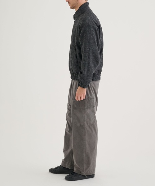 ブルゾン アウター 「ATON / エイトン」ALPACA HOUND TOOTH HARRINGTON JACKET メンズの画像