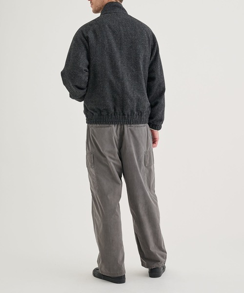 ブルゾン アウター 「ATON / エイトン」ALPACA HOUND TOOTH HARRINGTON JACKET メンズの画像