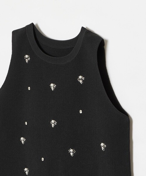 「LOULOU WILLOUGHBY」 ノースリーブワンピース 2 オフホワイト レディース_画像5