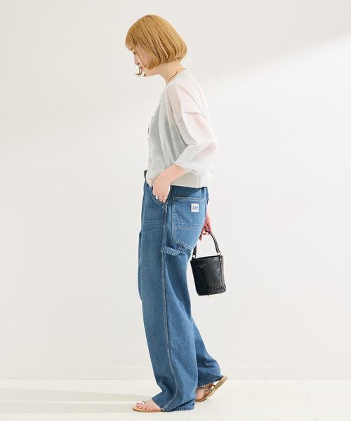 「B.C STOCK」 「Simplicite」ニットカーディガン FREE ネイビー レディース_画像4