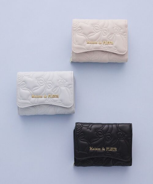 Maison de FLEUR（メゾンドフルール） 財布 リボンキルティング