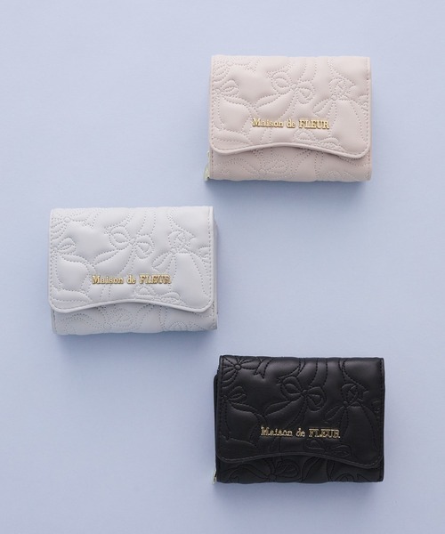 Maison de FLEUR（メゾンドフルール） 財布 リボンキルティング