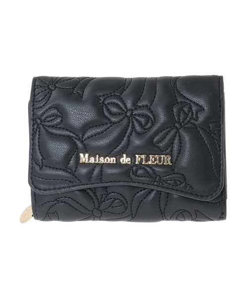 Maison de FLEUR（メゾンドフルール） 財布 リボンキルティング