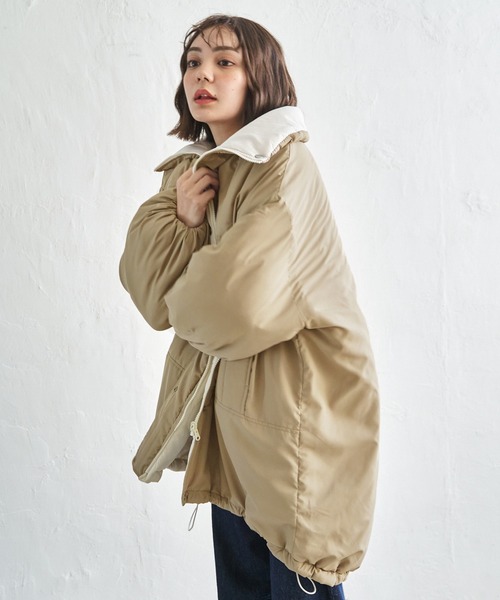 notch. コート アウター スタンドリバーシブルコート レディース