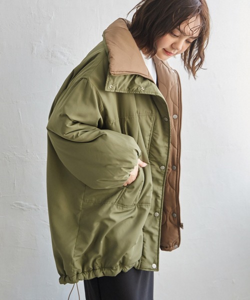 notch. コート アウター スタンドリバーシブルコート レディース