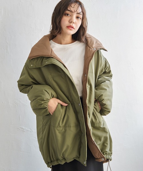 notch. コート アウター スタンドリバーシブルコート レディース