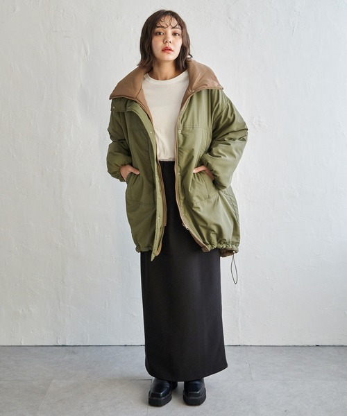 notch. コート アウター スタンドリバーシブルコート レディース