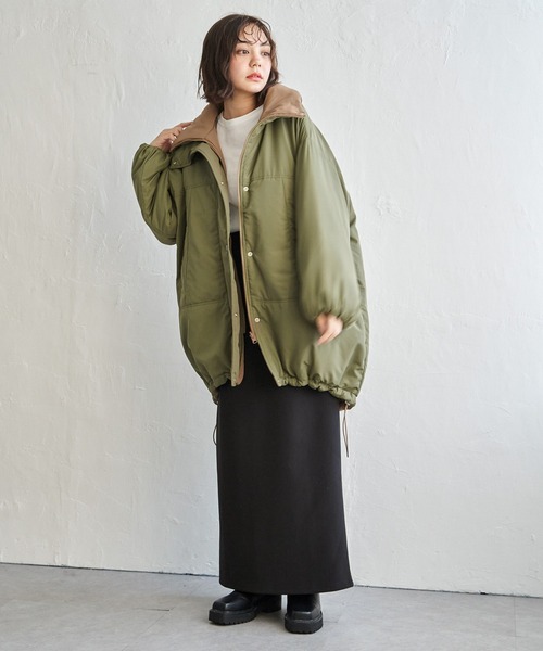 notch. コート アウター スタンドリバーシブルコート レディース