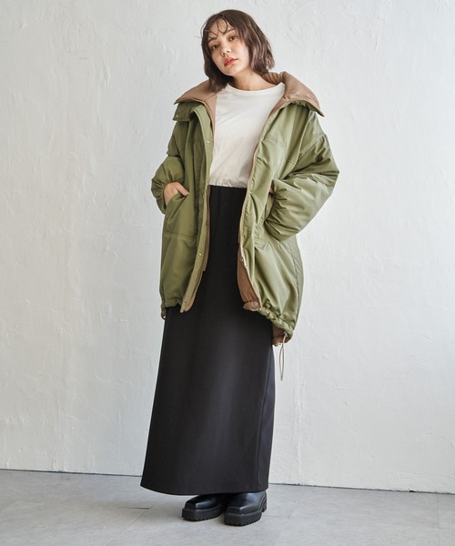 notch. コート アウター スタンドリバーシブルコート レディース
