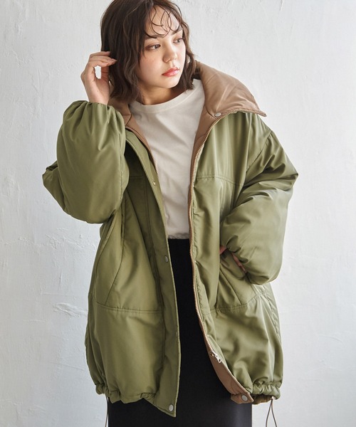 notch. コート アウター スタンドリバーシブルコート レディース