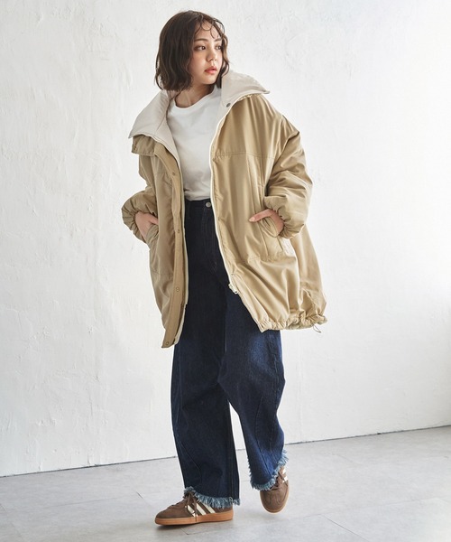 notch. コート アウター スタンドリバーシブルコート レディース