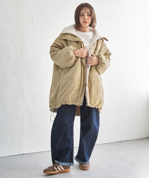 notch. コート アウター スタンドリバーシブルコート レディース