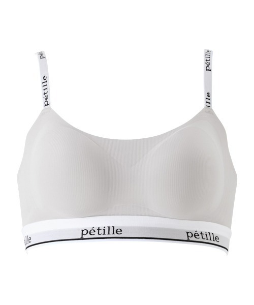 ニッセン（nissen） スポーツブラ ロゴテープ ハーフトップブラジャー