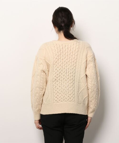 「BEAMS BOY」 長袖ニット ONE SIZE ホワイト レディース_画像2