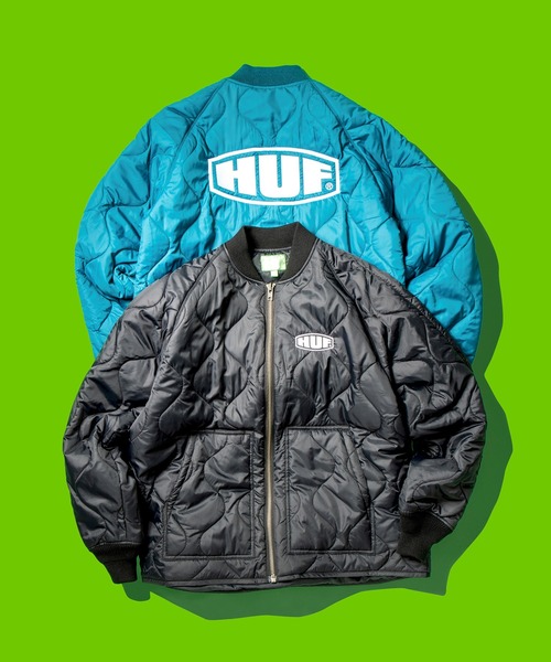 HUF（ハフ） キルティングブルゾン SMALL グリーン系その他 メンズ