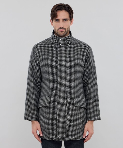 ブルゾン アウター 「HEAT TWEED」「Ettrick」ヒートツイードスタンドカラーブルゾン メンズの画像