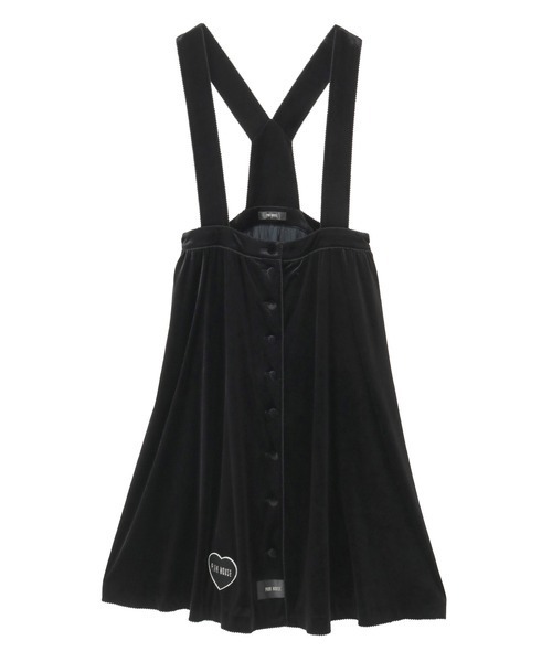 ピンクハウス キューピー　吊りスカート PINK HOUSE（ピンクハウス） スカート ベロア吊りスカート : ZOZOTOWN