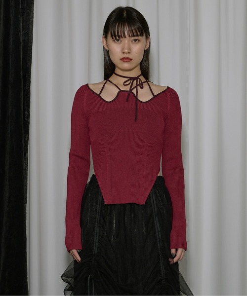「Ezick」 長袖ニット FREE ブラック レディース_画像8