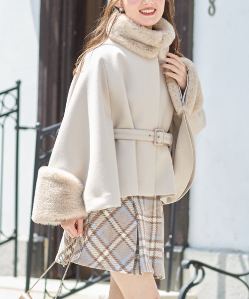 「tocco closet」 ポンチョ M ベージュ レディース_画像3