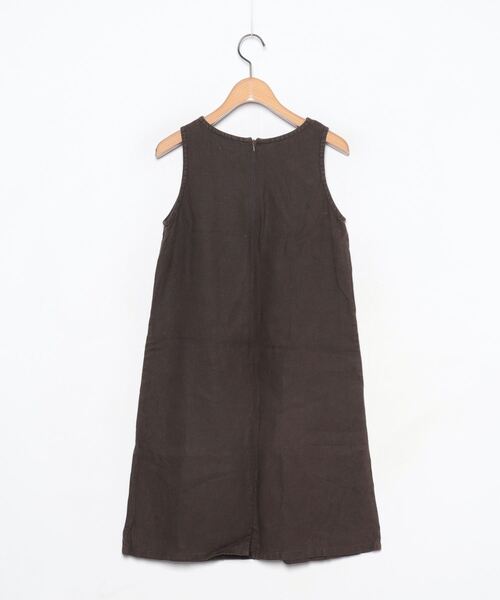 「fog linen work」 ノースリーブワンピース - ブラウン レディース_画像2