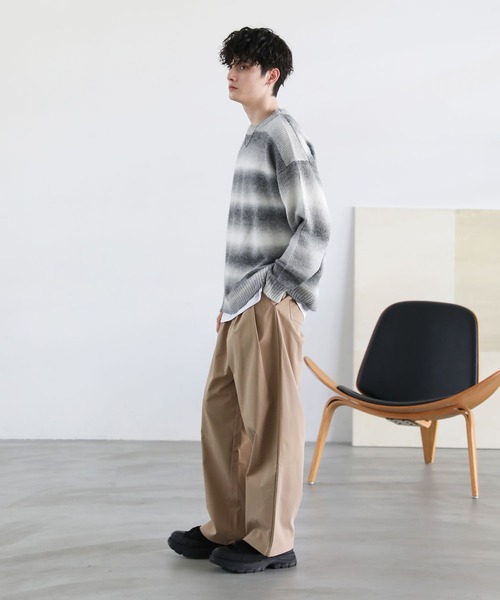 「ASTRONOMY」 「cathy’s closet」長袖ニット M ブルーパープル メンズ_画像5