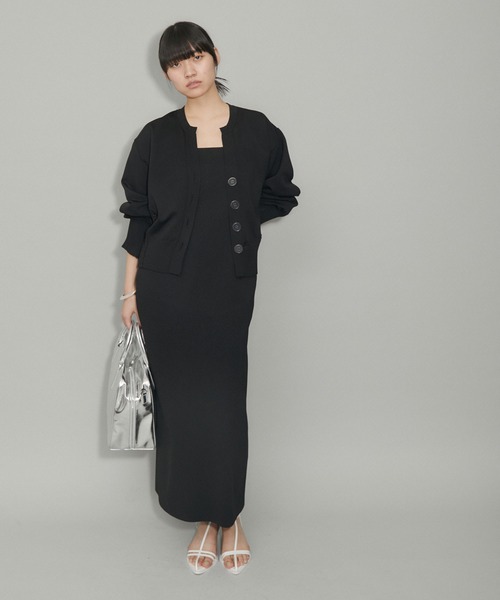 「ADAM ET ROPE'」 ニットカーディガン FREE ブラック系その他 レディース_画像2