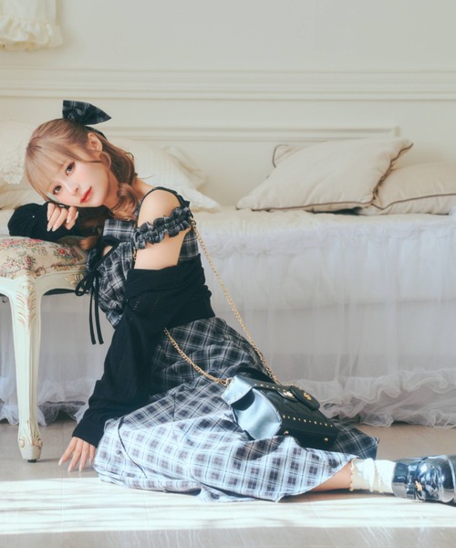 LAFARY（ラファリー） ワンピース チェックキャミロングワンピース