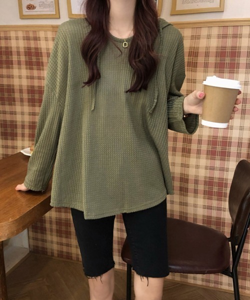 Sally Lunn tシャツ フーディー ワッフルライクカットソー レディース