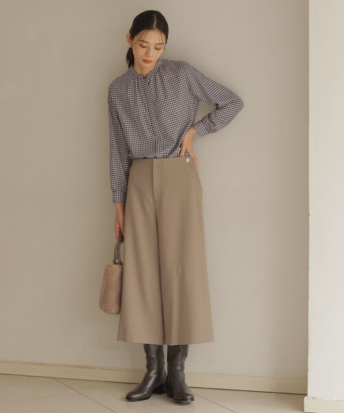 「J.PRESS」 長袖ブラウス T15 ネイビー レディース_画像2